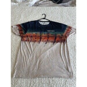 seatec shirt XXXL Sun Shirt Men’s Grey Orange Bright UPF Fishing Short Sleeve